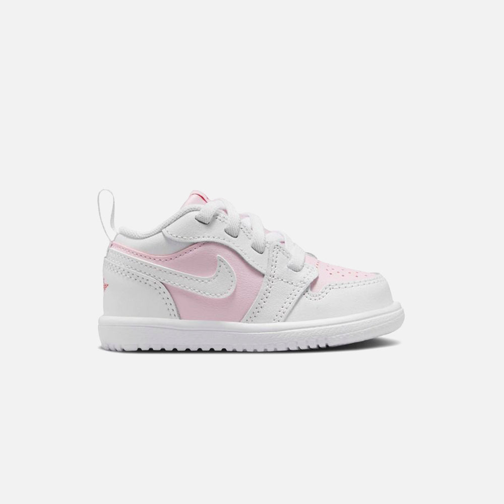 Jordan TD Jordan 1 Low - Pink Foam / White / Fire Red | Kith Pink Foam / White / Fire Red
