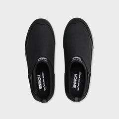 CDG Homme Oil Smooth Ripstop Leather Boot - Black | Kith Black
