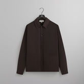 Kith Silk Cotton Long Sleeve Boxy Collar Overshirt - Incognito | Kith Incognito