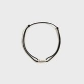 Le Gramme 3g Brushed Sterling Silver Black Cord Bracelet Segment - Sil | Kith Silver / Black