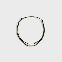 Le Gramme 3g Brushed Sterling Silver Black Cord Bracelet Segment - Sil | Kith Silver / Black