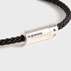 Le Gramme 7g Brushed Nato Cable Bracelet - Silver / Black | Kith Silver / Black