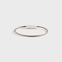 Le Gramme 5g Brushed White Ceramic Cable Bracelet - White | Kith White
