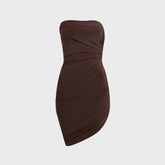 Norma Kamali Strapless Diana Pickleball Dress - Chocolate | Kith Chocolate
