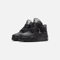 Nike WMNS Air Jordan 4 Net - Black / Metallic Silver | Kith Black / Metallic Silver
