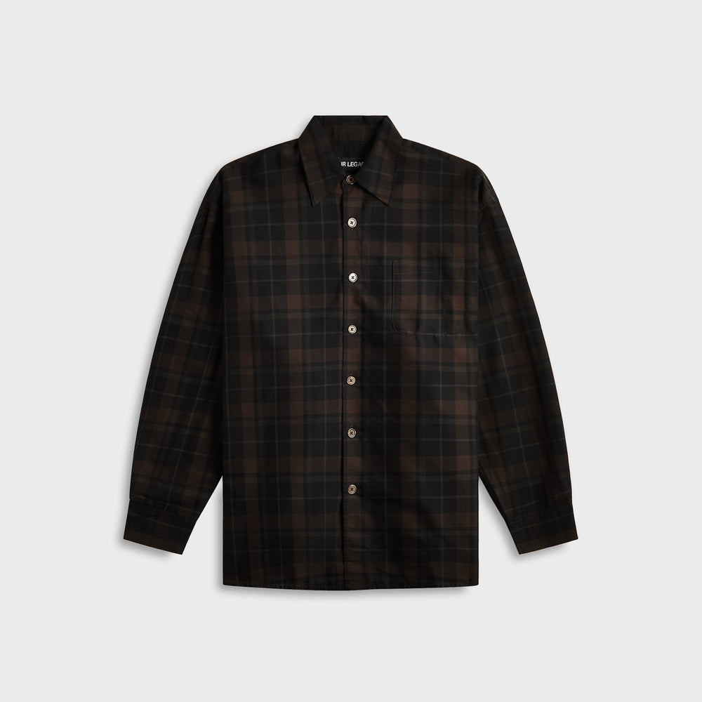 Our Legacy Borrowed Shirt - Black Sheer Shadow Check | Kith Black Sheer Shadow Check