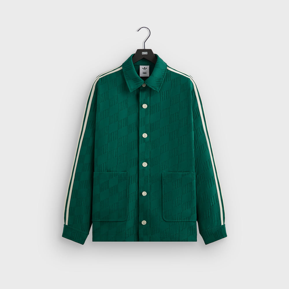 Kith for adidas Football Jacquard Overshirt - Green | Kith Green