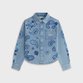 Kith Kids Floral Paisley Chambray Apollo Shirt - Kent Light Wash | Kith Kent Light Wash