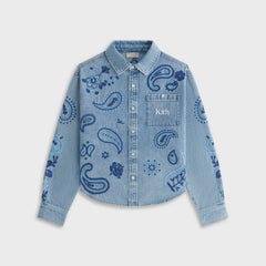 Kith Kids Floral Paisley Chambray Apollo Shirt - Kent Light Wash | Kith Kent Light Wash