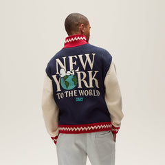 Kith for Peanuts Globe Wyona Full Zip Sweater - Nocturnal | Kith Nocturnal