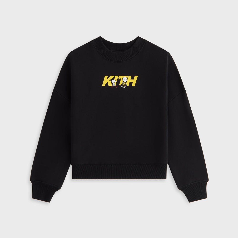 Kith Kids for Peanuts Skateboard Fast Logo Crewneck - Black | Kith Black