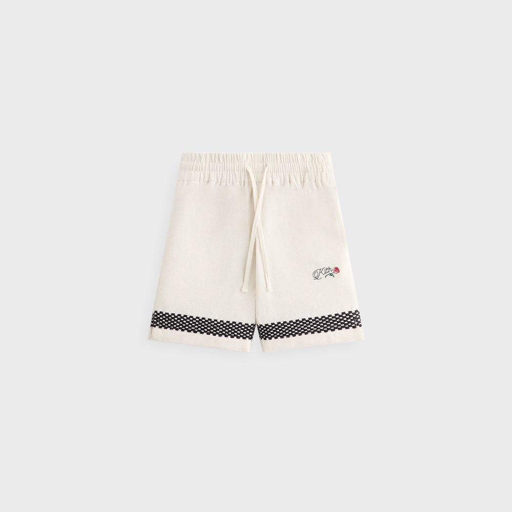 Kith Kids Novelty Logo Thompson Camp Short - Sandrift | Kith Sandrift