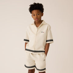 Kith Kids Novelty Logo Thompson Camp Short - Sandrift | Kith Sandrift