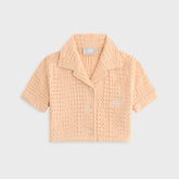 Kith Kids Jayda Cropped Textured Camp Shirt - Mycena | Kith Mycena