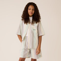 Kith Kids Striped Thompson Camp Shirt - Mykonos | Kith Mykonos