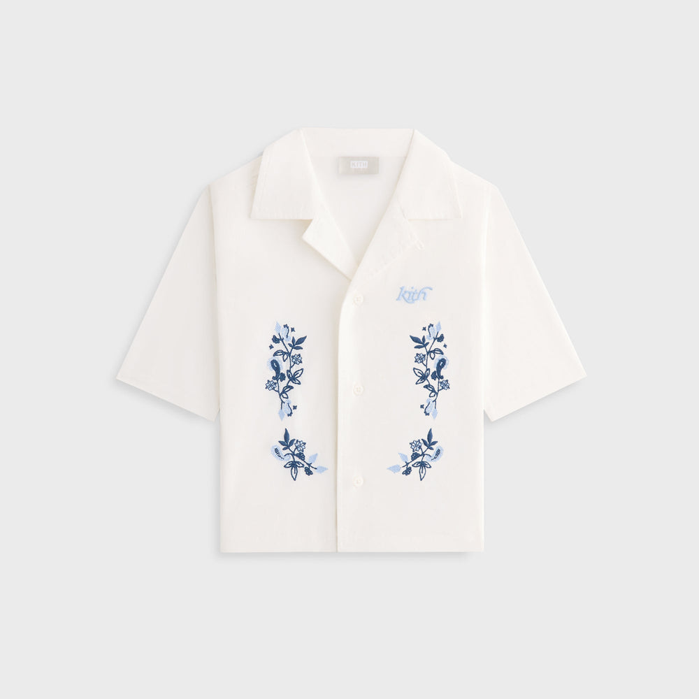 Kith Kids Novelty Thompson Camp Collar Shirt - White | Kith White
