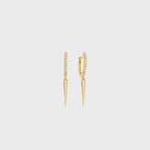 SHASHI Dagger Huggie - Yellow Gold | Kith Yellow Gold