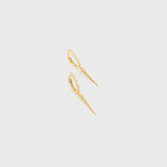 SHASHI Dagger Huggie - Yellow Gold | Kith Yellow Gold