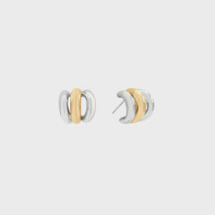 SHASHI Triple Two Toned Hoop - Gold / Silver | Kith Gold / Silver