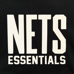 Essentials Nets Core Fleece Pull Over Hoodie - Black / Warm Heather | Kith Black / Warm Heather