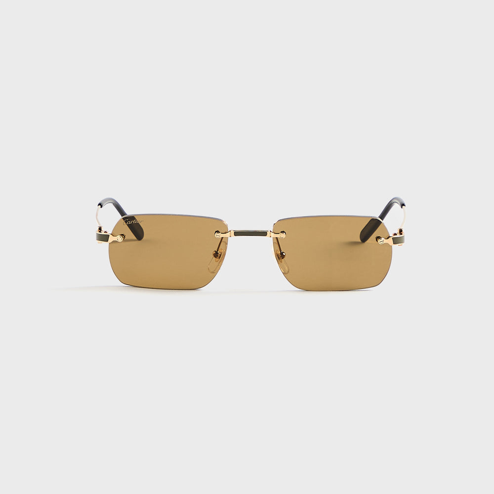 Cartier 55 Sunglasses - Gold / Brown | Kith Gold / Brown
