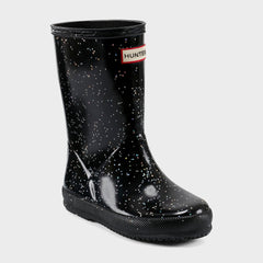 Hunter Little Kids First Classic Wellington Boot - Glitter Black | Kith Glitter Black