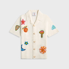 Casablanca Crochet Shirt With Patches - White | Kith White
