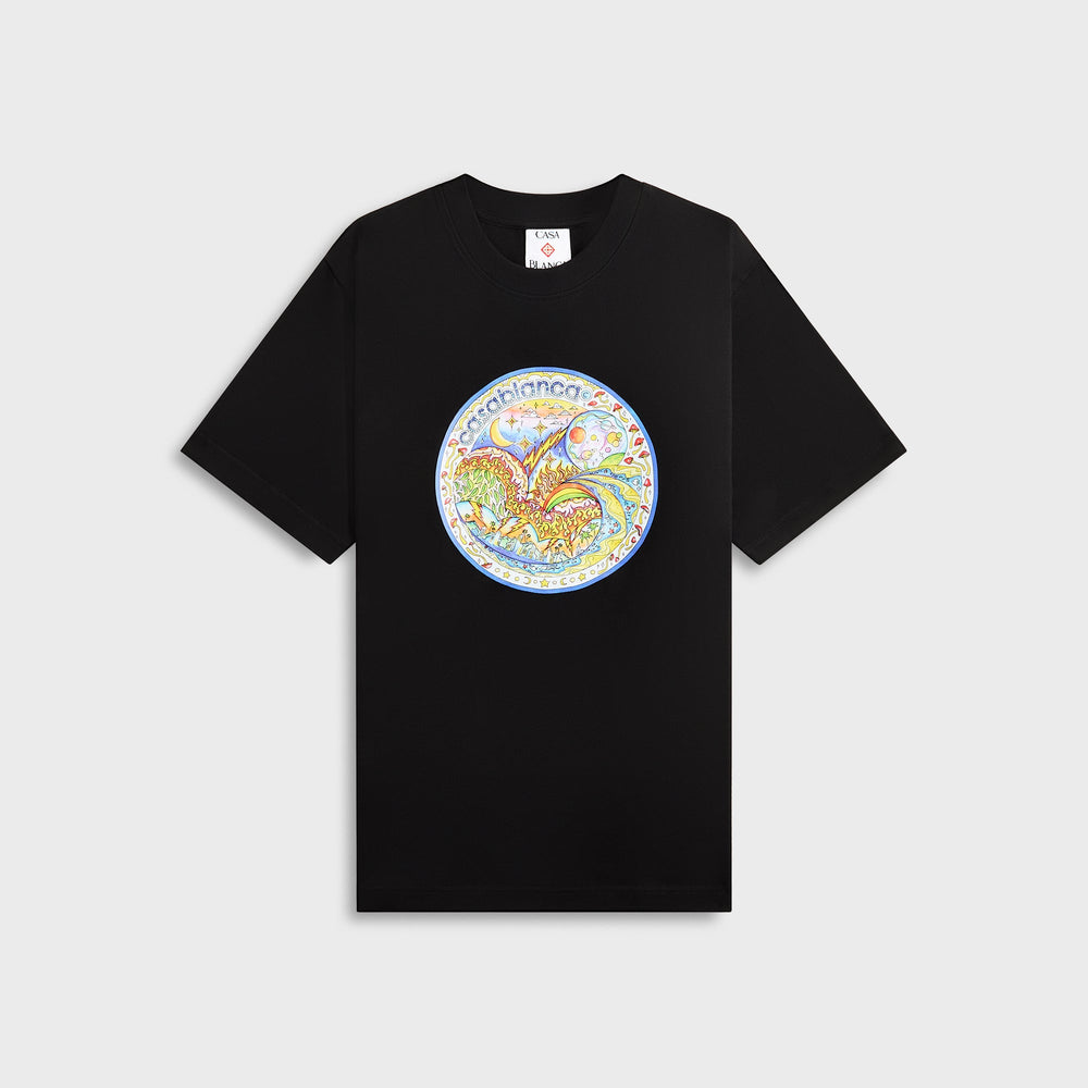 Casablanca The Four Elements Printed Tee - Black | Kith Black
