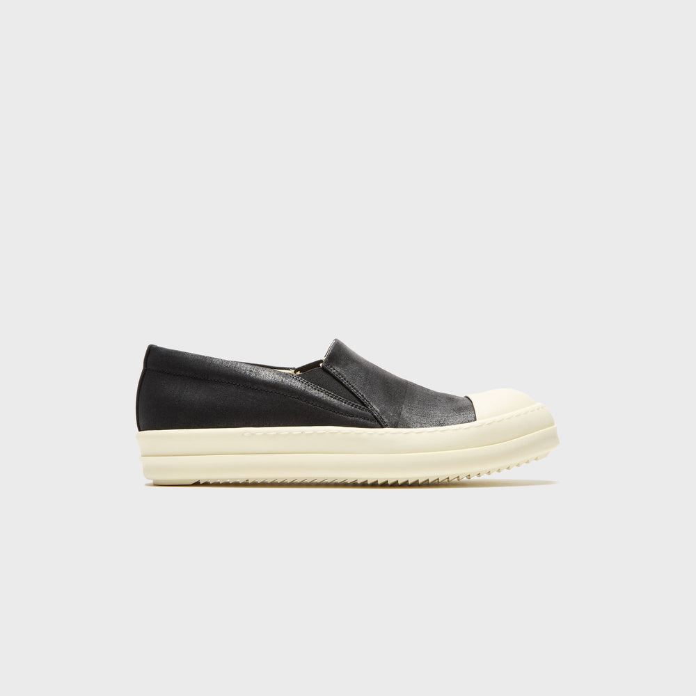 Rick Owens Boat Sneaks Scarpe - Denim Black / Milk / Milk | Kith Denim Black / Milk / Milk