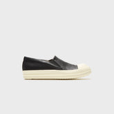 Rick Owens Boat Sneaks Scarpe - Denim Black / Milk / Milk | Kith Denim Black / Milk / Milk