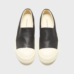 Rick Owens Boat Sneaks Scarpe - Denim Black / Milk / Milk | Kith Denim Black / Milk / Milk