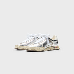 Mihara Yasuhiro Herbie Original Sole Wrinkled Leather Low Top Sneaker | Kith Silver