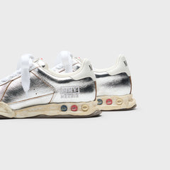 Mihara Yasuhiro Herbie Original Sole Wrinkled Leather Low Top Sneaker | Kith Silver