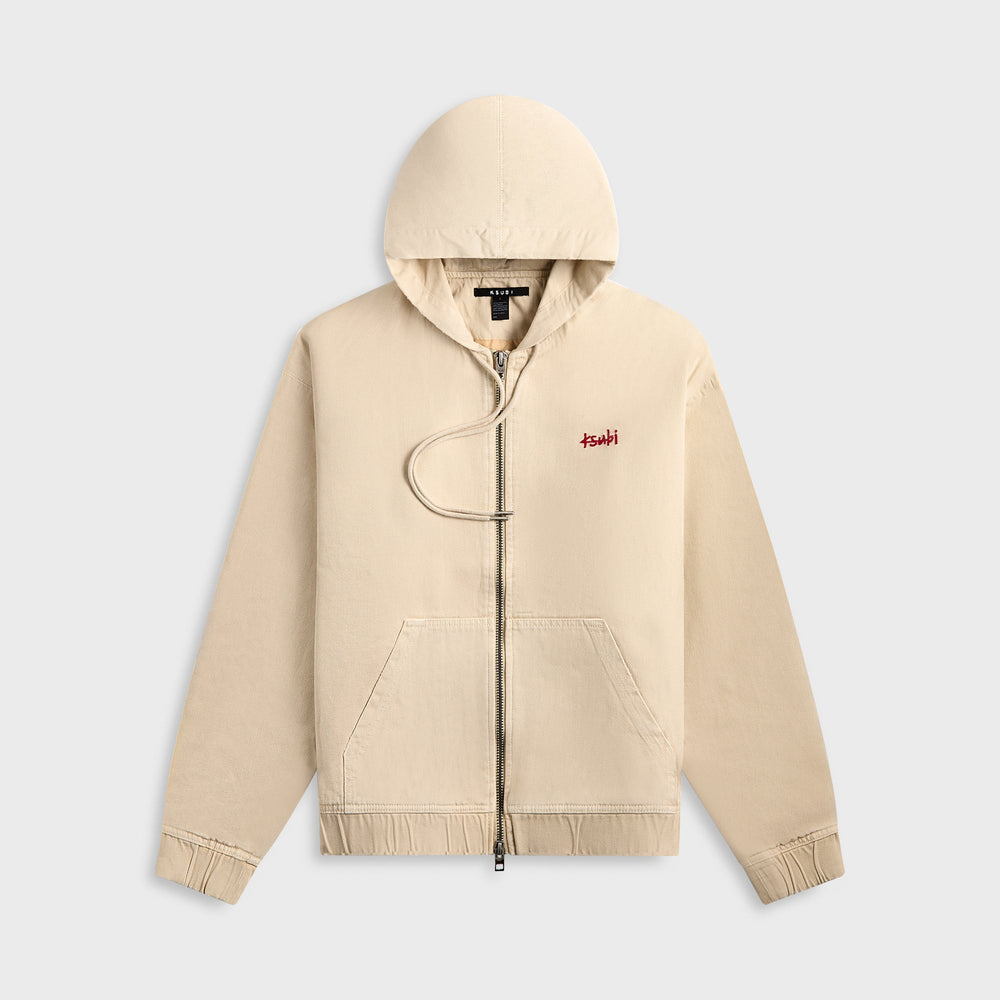 Ksubi Zipped Denim Hoodie - Ecru | Kith Ecru