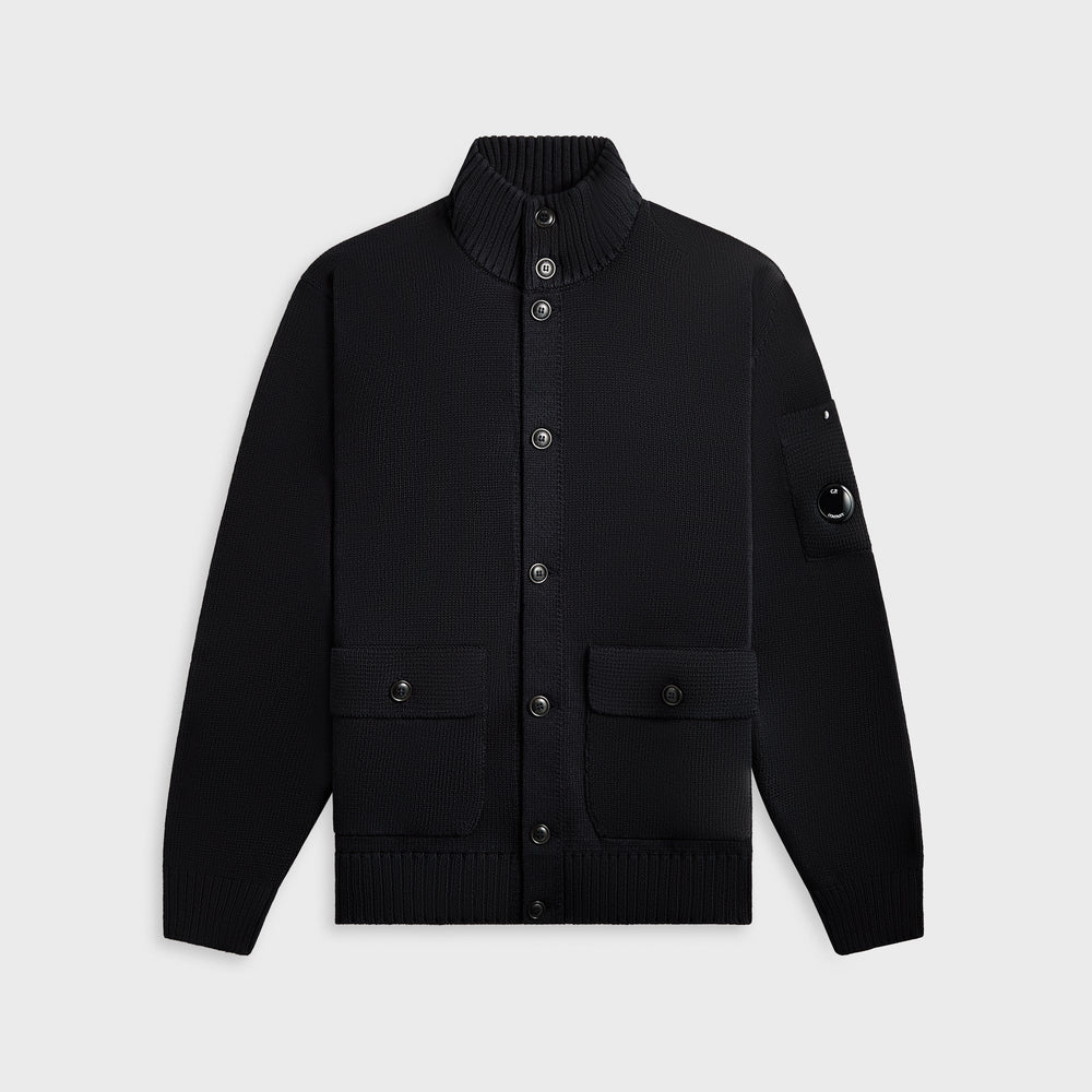 C.P. Company Compact Cotton Full Button Lens Knit - Total Eclipse | Kith Total Eclipse