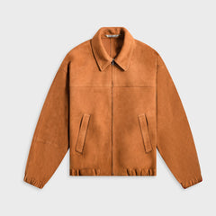 Auralee Lamb Suede Zip Blouson - Camel | Kith Camel