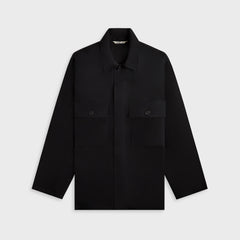 Auralee Wool Herringbone Over Shirt - Black | Kith Black