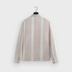 Kith Seersucker Long Sleeve Boxy Collared Overshirt - White | Kith White
