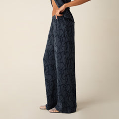 Kith Women Ida Wavy Jacquard Pant - Nocturnal | Kith Nocturnal
