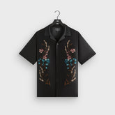 Kith Linen Thompson Camp Collar Shirt - Black | Kith Black