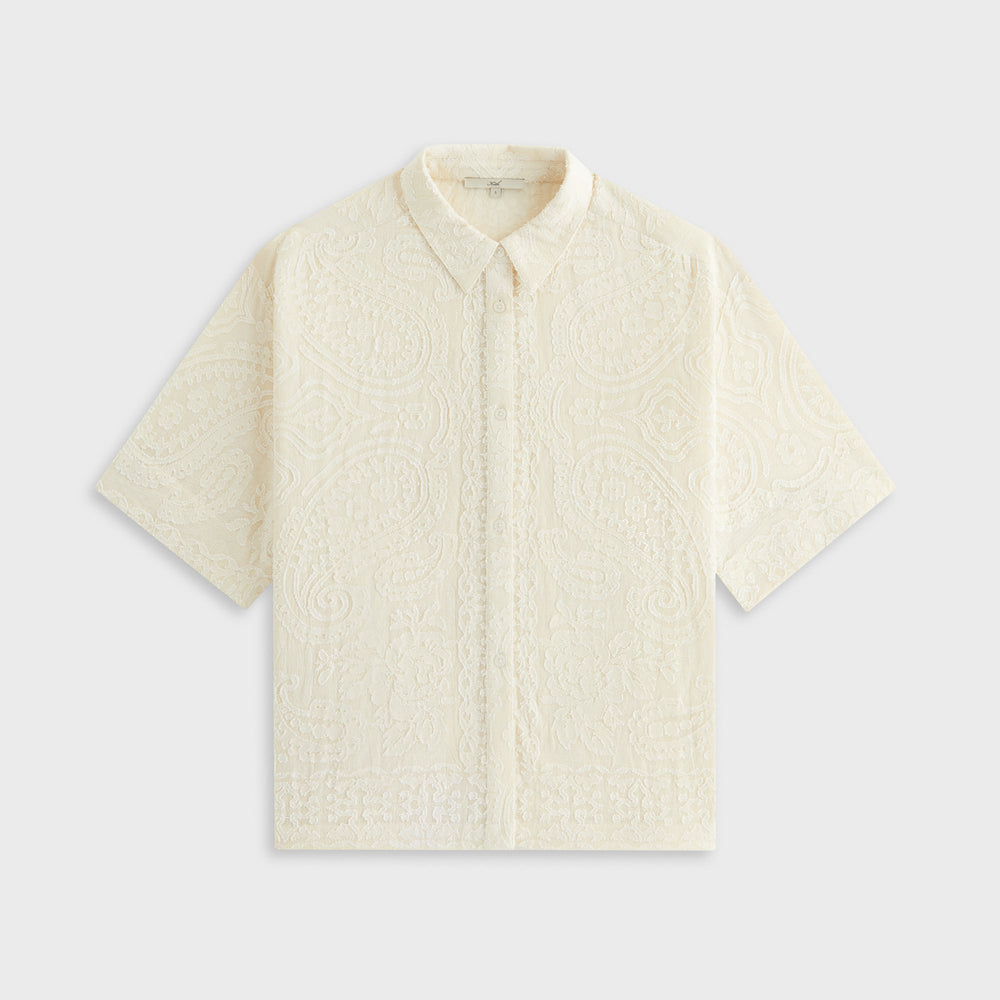 Kith Women Mari Paisley Gauze Shirt - Waffle | Kith Waffle
