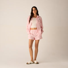 Kith Women Ora II Sheer Stripe Shirt - Abelia | Kith Abelia