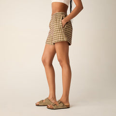 Kith Women Ida II Bubble Check Boxer Short - Protea | Kith Protea