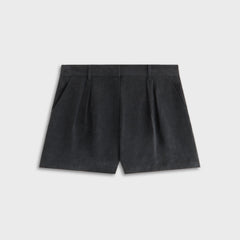 Kith Women Astrid Pleated Trouser Short - Black | Kith Black