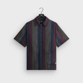 Kith Seersucker Boxy Collared Overshirt - Nocturnal | Kith Nocturnal