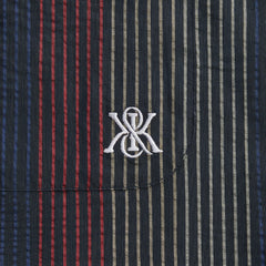 Kith Seersucker Boxy Collared Overshirt - Nocturnal | Kith Nocturnal