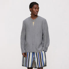 Kith Cupro Linen Caelen Shirt - Fin | Kith Fin