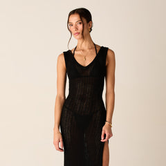 Kith Women Monroe Deep V-Neck Dress - Black | Kith Black