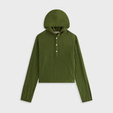 Kith Women Umi Plisse Drawstring Hoodie - Kelp | Kith Kelp