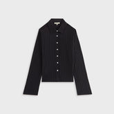 Kith Women Elvira Plisse Button Down Shirt - Ink | Kith Ink